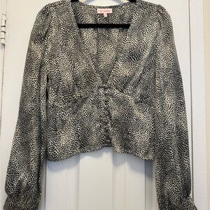 re:named Black and White Patterned Blouse